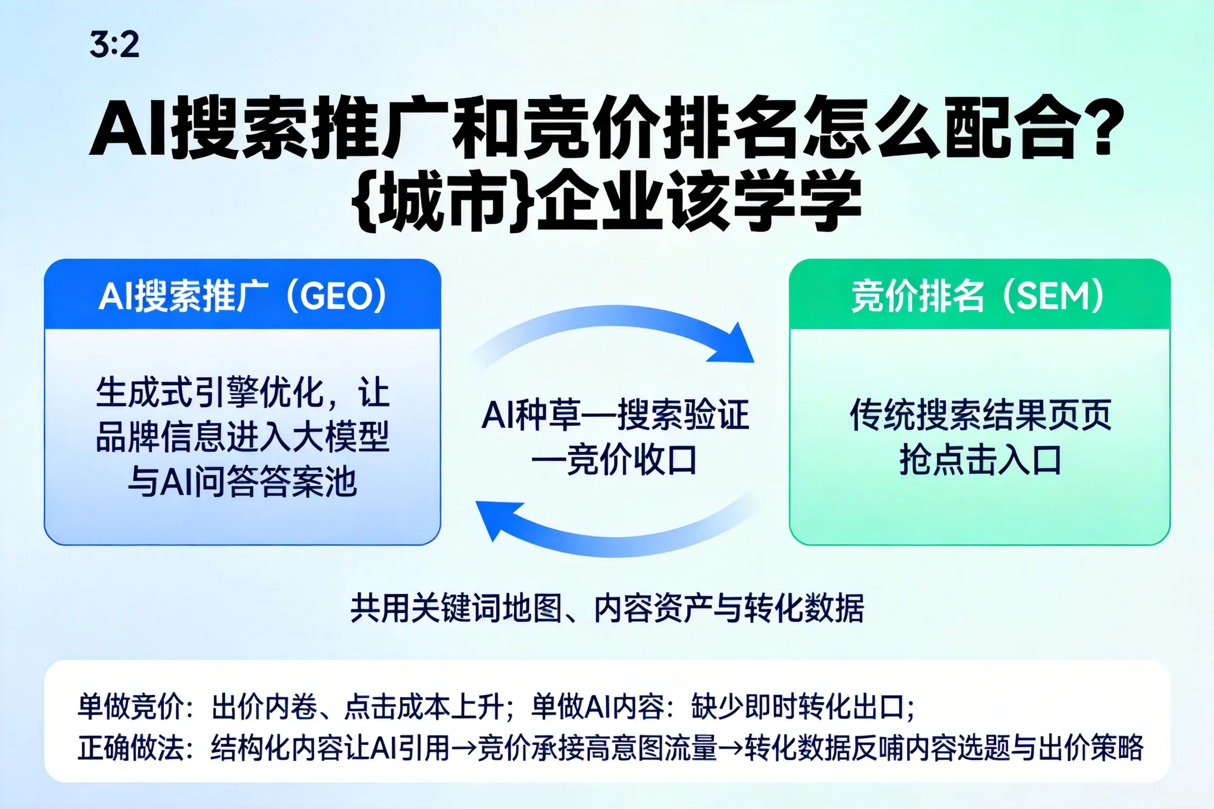 AI搜索推广和竞价排名怎么配合？陕西企业该学学