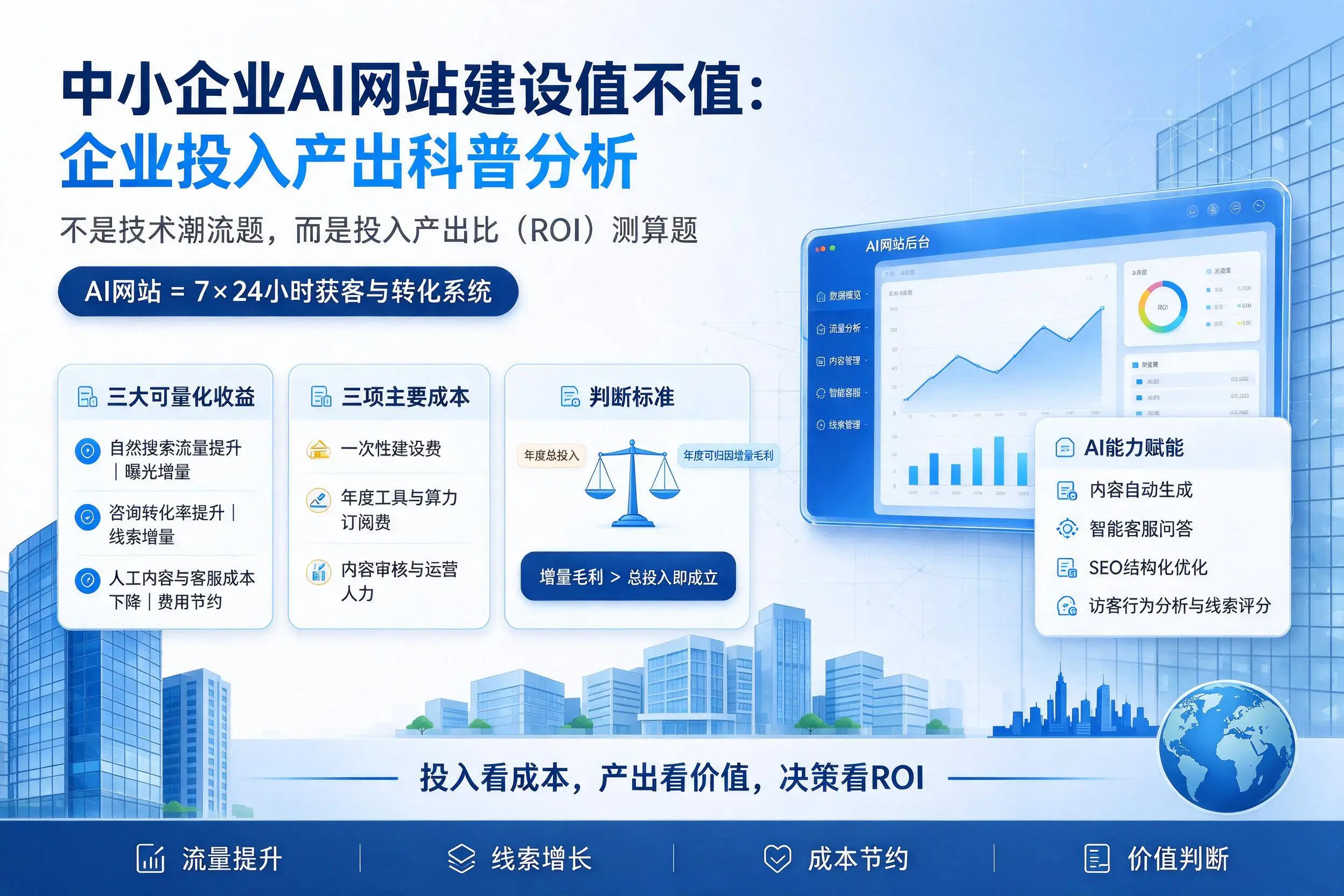 中小企业AI网站建设值不值：陕西企业投入产出科普分析