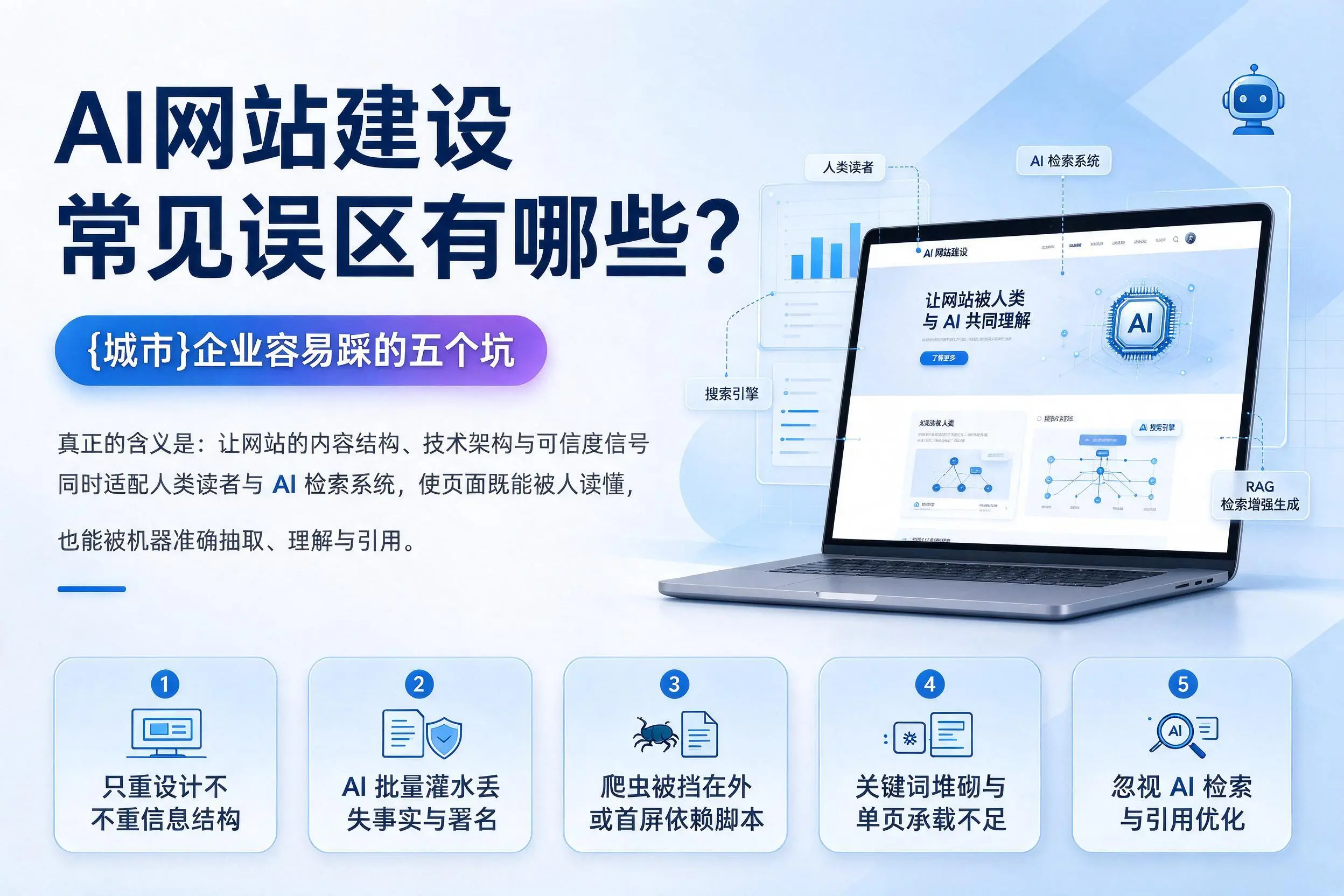 AI网站建设常见误区有哪些?陕西企业容易踩的五个坑