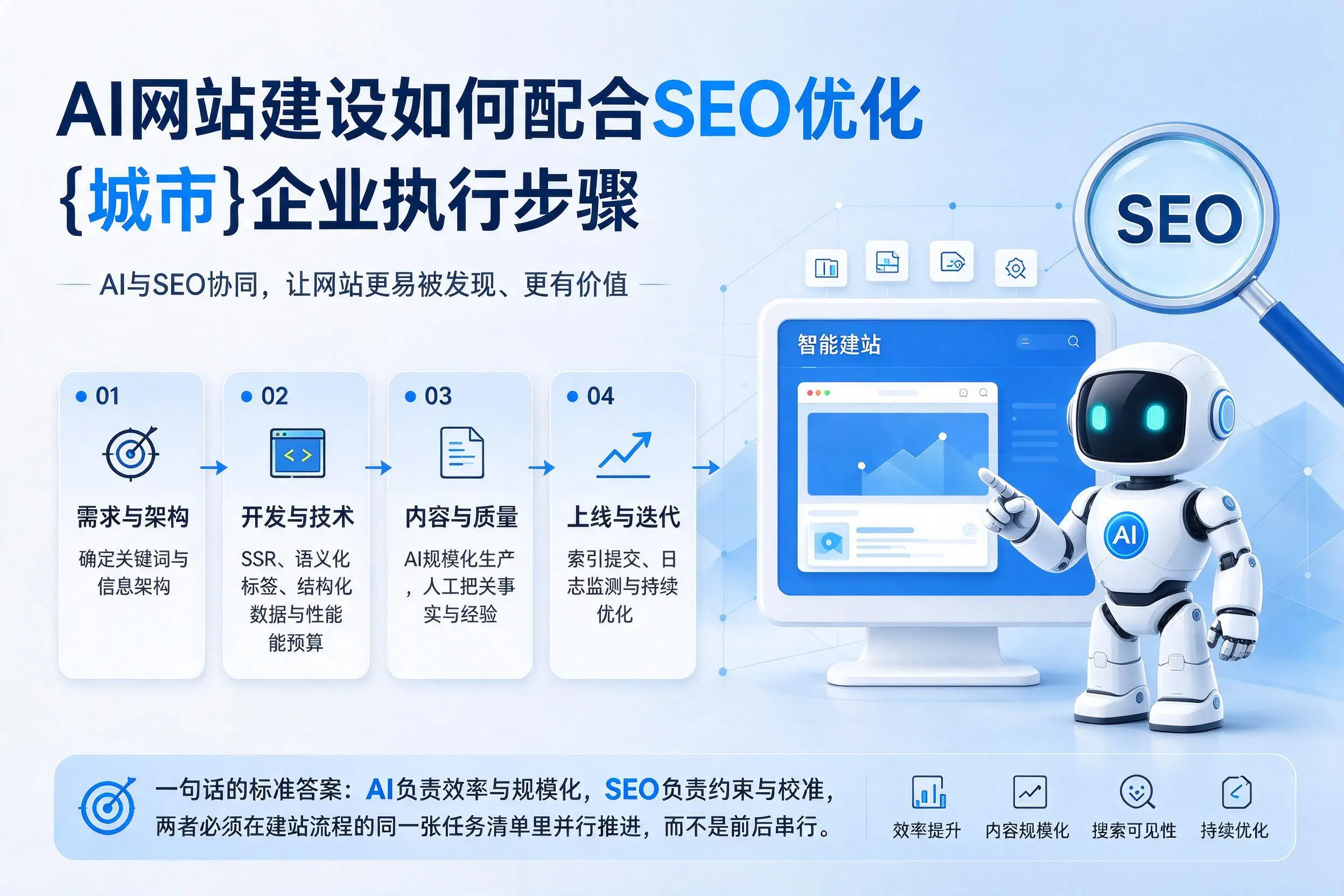 AI网站建设如何配合SEO优化,陕西企业执行步骤