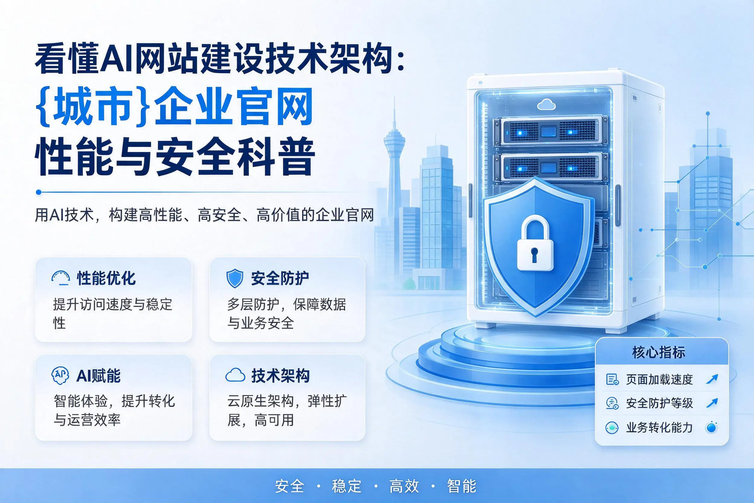 看懂AI网站建设技术架构:陕西企业官网性能与安全科普