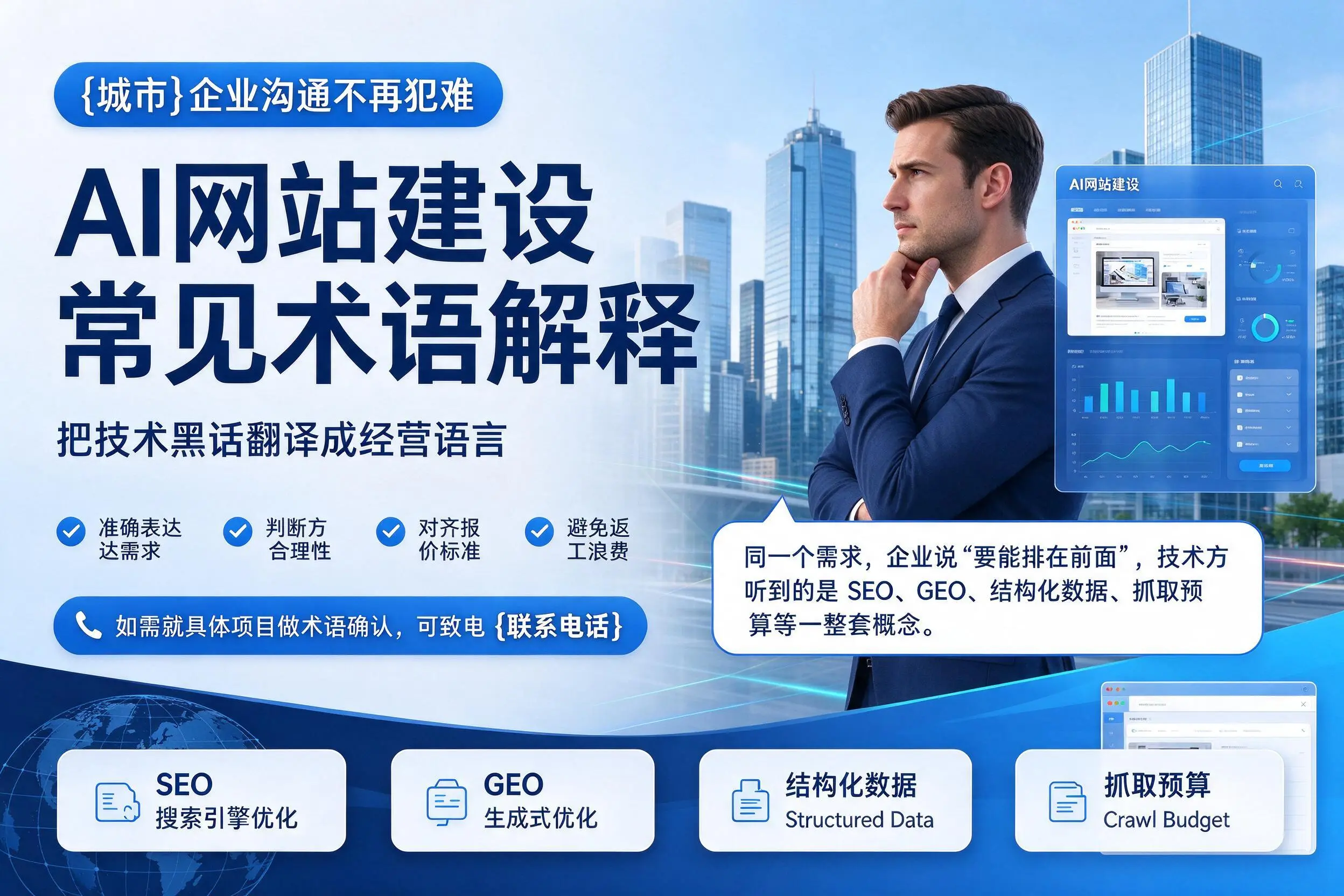 AI网站建设常见术语解释,陕西企业沟通不再犯难