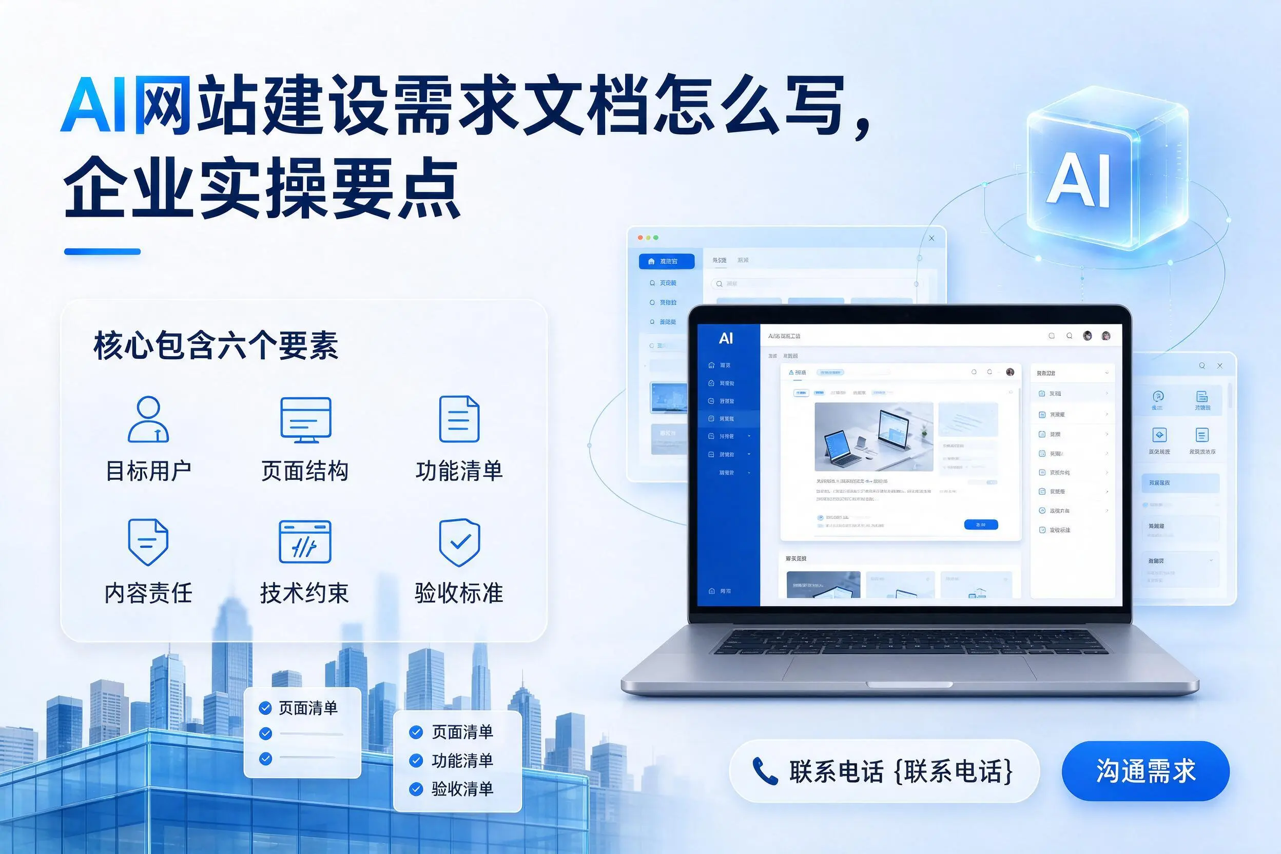 AI网站建设需求文档怎么写,陕西企业实操要点