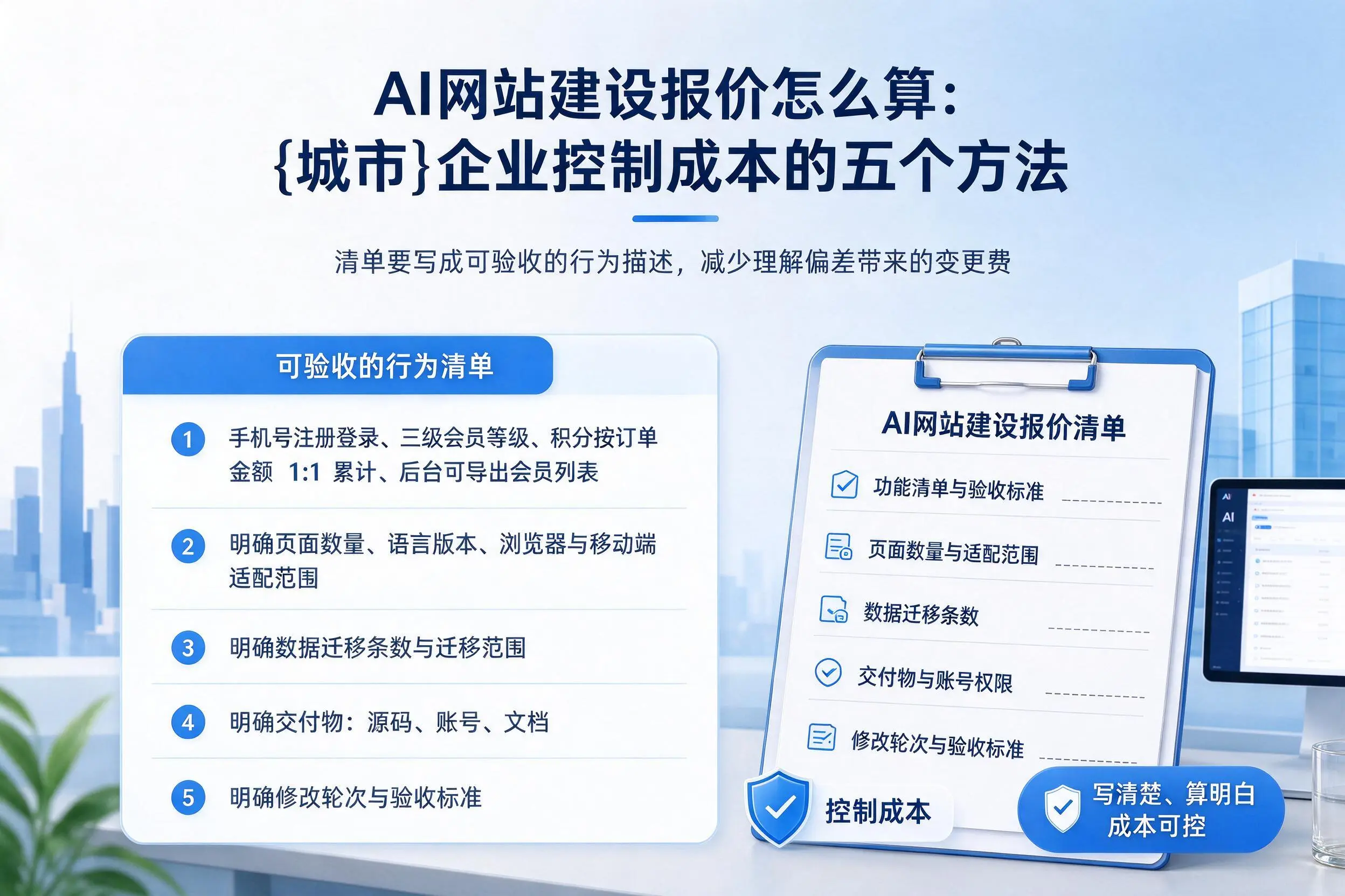 AI网站建设报价怎么算:陕西企业控制成本的五个方法